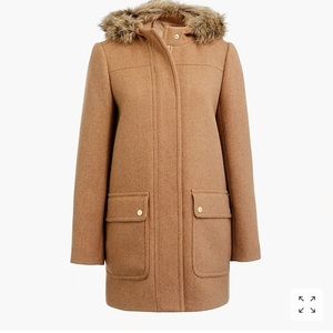 JCrew FACTORY Vail Parka Coat in Saddle Size 6